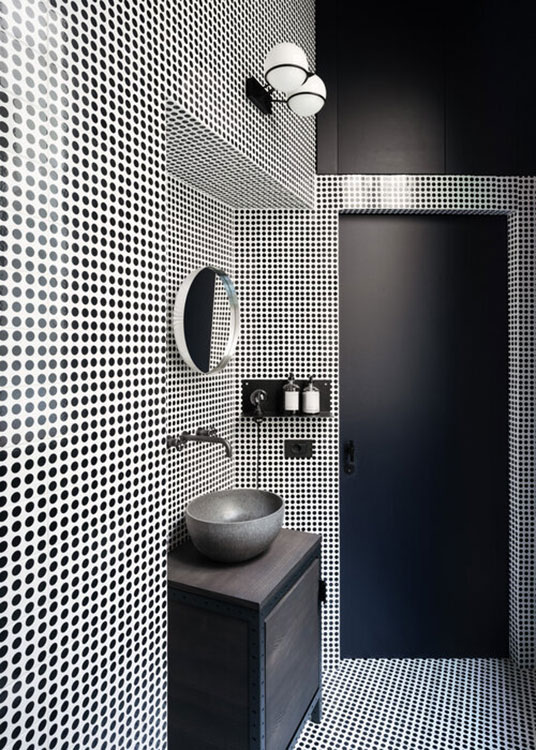 File_Under_Pop-Bathroom-Tile_Decorated-Clay-Geo_Dots-Sink-Lava_Stone-Natural_Raw-Paint-Tagled_Up